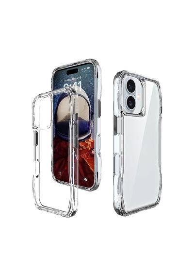 Apple Uyumlu iPhone 16 Plus Kılıf Airbagli Şeffaf Redclick İncek Kapak