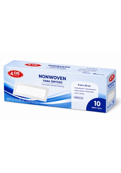 Ds Sağlık Nonwoven Yara Örtüsü 9cm 25cm 10'lu