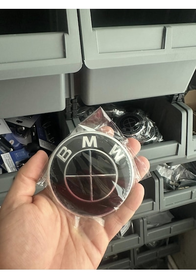 Bmw E30 68mm Komple Siyah Jant Göbeği Logo Seti 4 Adet