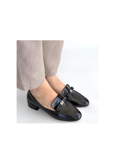 Look Shoes Owes Siyah Cilt Topuklu Ayakkabı Siyah