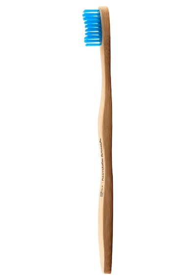Brush Yetişkin Bambu Diş Fırçası Soft Mavi 1 Paket Açık Ahşap
