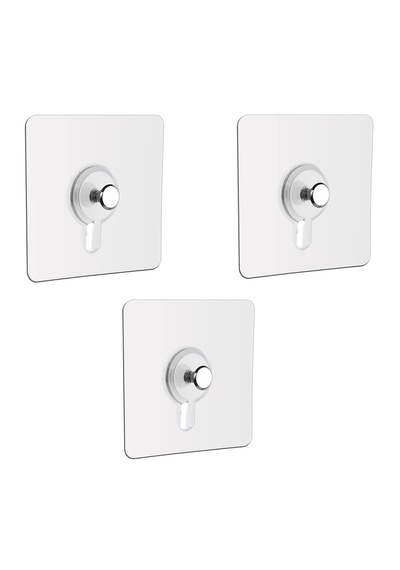 Yapışkanlı Hanger Banyo Mutfak Eşya Vb.askılık Al4465 3 Adet Şeffaf