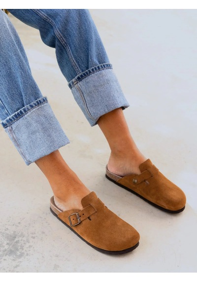 Terlik Kadın Rıva G105937 Genuins Velour Mandorla Velour Mandorla