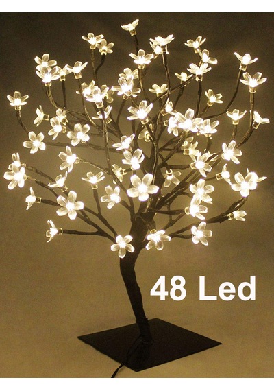 Greentech Dekoratif Kiraz Ağacı Masaüstü Usb Led Lamba / Gt-cl16 Siyah