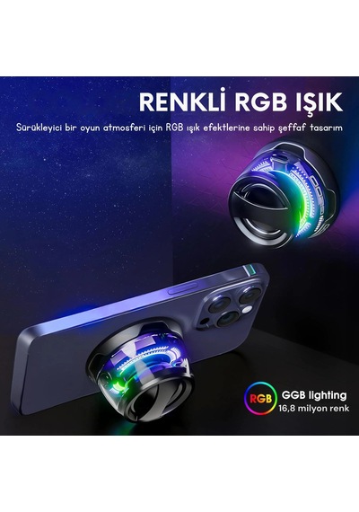 Etashop Manyetik Rgb Mini Bluetooth Hoparlör Telefon Tutuculu 5w Stereo Ses Ipx5 Su Geçirmez