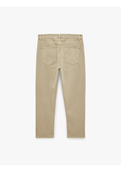 Koton Pamuklu Normal Bel Cepli Tapered Fit Jean Pantolon - Joe Jean Taş 7wam40162nd