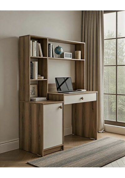 Pema Home %100 Mdf Çekmeceli Kapaklı Çalışma Masası Atlantik Çam