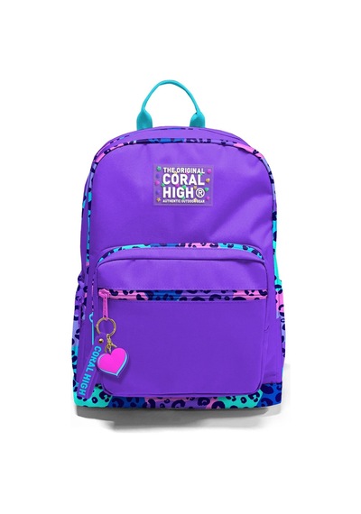 Coral High Mor Leopar Desenli Okul Sırt Çantası 23632