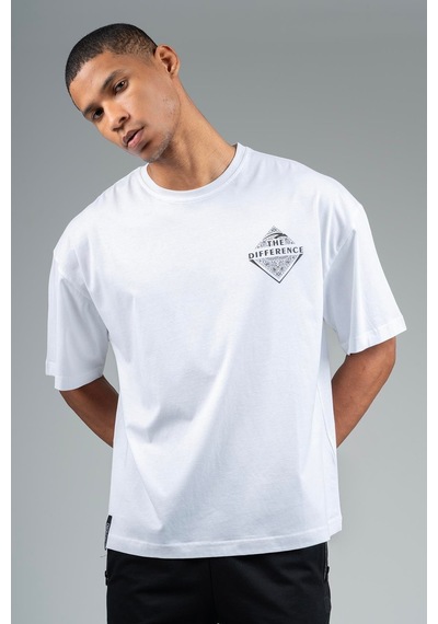 Maraton Sportswear Oversize Erkek Bisiklet Yaka Kısa Kol Basic Beyaz T-shirt 22694-beyaz Beyaz