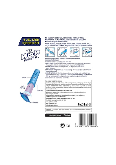 Mr. Muscle Klozet Jel Blok Tuvalet Temizleyici Lavanta 36 G