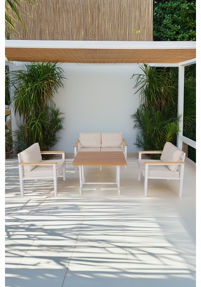 Neokas Balkon Mobilyası, Bahçe Takımı, Kafe Koltuğu, Bekleme Alanı Koltuğu, 1 + 1 + 2 + Masa Beyaz Neokas Balkon Mobilyası, Bahçe Takımı, Kafe Koltuğu, Bekleme Alanı Koltuğu, 1 + 1 + 2 + Masa Beyaz