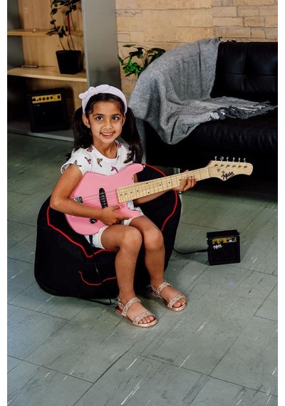 Midex Ceg-30pk 4-6 Yaş Çocuklar İçin Amfili Full 1/4 30 İnç Elektro Gitar Seti Pembe