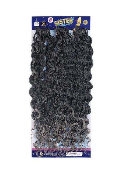 Sister Afro Dalgası Saç - Siyah Gri Ombreli T1b/grey