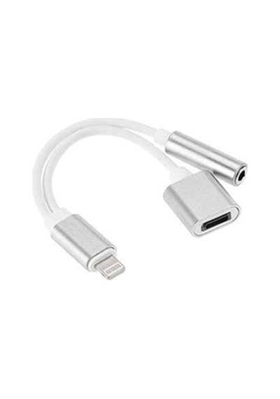 Lightning To 3.5mm Jack & Lightning Dönüştürücü Çift Çıkış Adaptörü Yüksek Ses Kalitesi Ve Hızlı Şarj Kulaklık Desteği Şık Ve Dayanıklı Tasarım