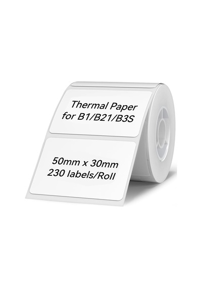 B1/b21/b3s Etikel Yazıcı İçin Etiketler, 2" X 1.2" 50 30 Mm Su Geçirmez Etiket Kağıdı Nakliye Adresi Kendinden Yapışkanlı Etiketleme Değiştirme - 1 Rulo 230 Adet Beyaz Diğer