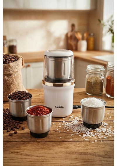 Sinbo Scm-2982 Kahve Baharat Öğütme Makinesi - Beyaz/gold
