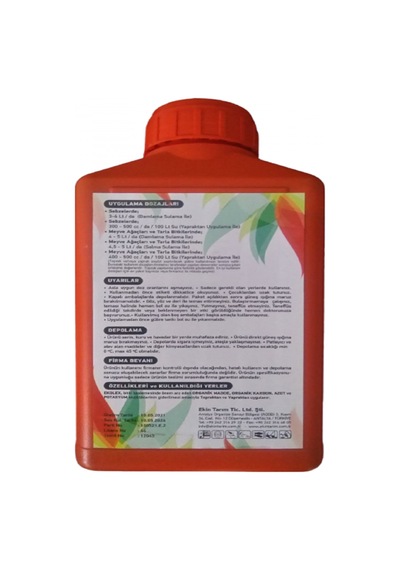Ekolex Organik Sıvı Gübre 4 Litre. Karbon. Azot. Potasyum Içerik