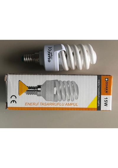 3 Adet Osaka 15w 75w 825 Lümen E 14 Tasarrulu Lamba 2700k Sarı