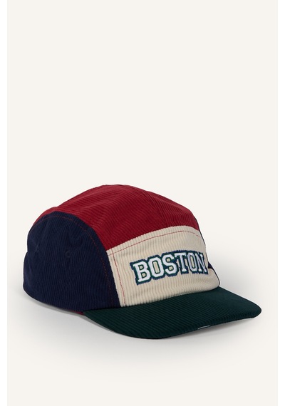 Defacto Renk Bloklu Boston Nakışlı Fitilli Kadife Cap Şapka Erkek Çocuk I0744a826wnkr1 Çok Renkli-kr1