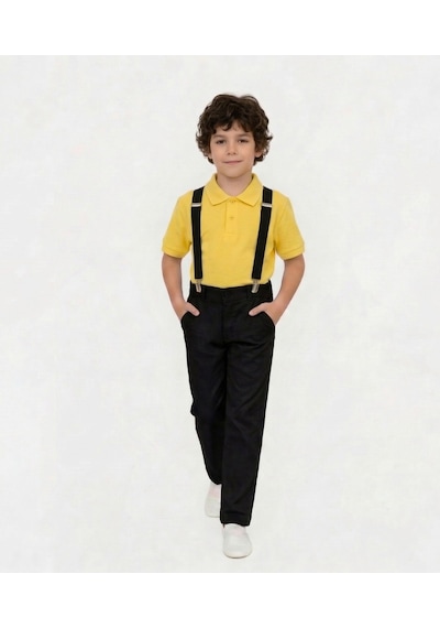 Nacar Store Erkek Çocuk Siyah Pantolon Siyah Askı -yakalı Tişört Takım 23 Nisan-29 Ekim Ve Özel Günler Siyahpantolon-siyahaskı-sarıpoloyaka Nacar Store Erkek Çocuk Siyah Pantolon Siyah Askı -yakalı Tişört Takım 23 Nisan-29 Ekim Ve Özel Günler Siyahpantolon-siyahaskı-sarıpoloyaka