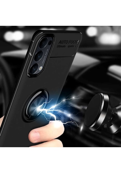 Oppo Reno 4 Kilif Lens Yüzüklü Tam Korumali Silikon Kapak 463563081
