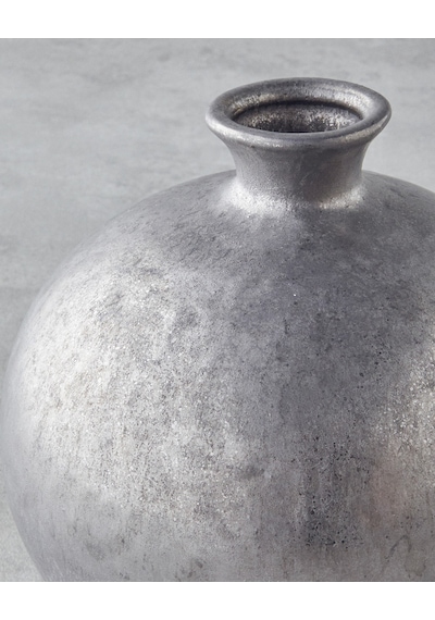 English Home Tresa Seramik Vazo 17 Cm Silver Silver