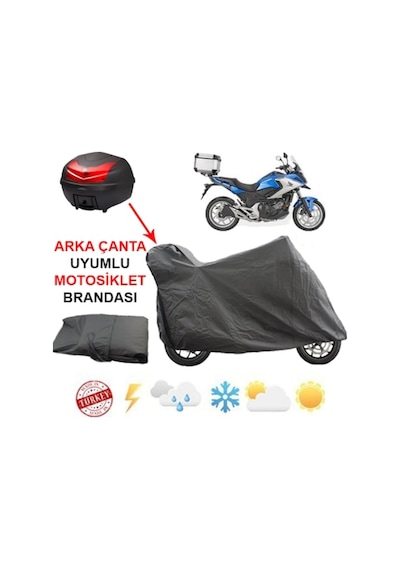 Honda Cbf 150 Arka Çanta Uyumlu Motosiklet Brandası, Örtü