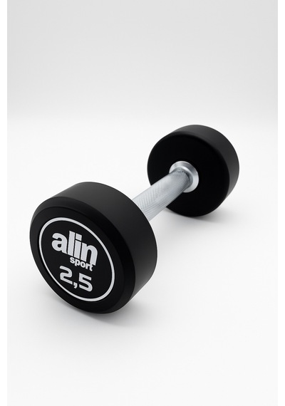 Alin Sport 2,5 Kg Kauçuk Kaplı Profesyonel Olimpik Dumbbell Dambıl - Beyaz Alin