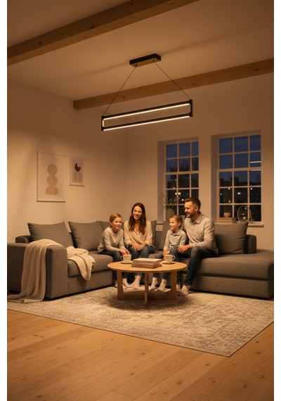 Orion Silver Lineer Led Sarkıt Avize Kumandalı Dim Edilebilir Aşağı Işık Sarı Işık