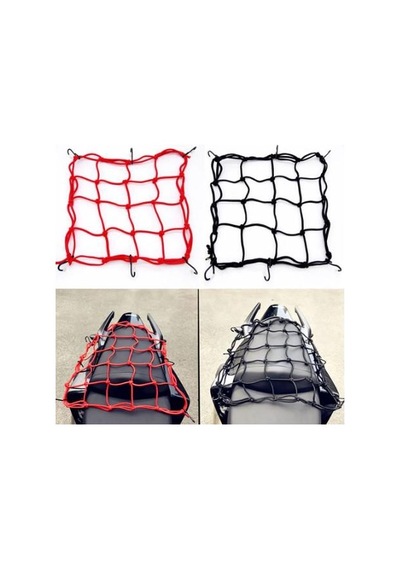 Motosiklet Kask Ve Bagaj Filesi Plastik Kancalı File 35x35 Cm Yeşil