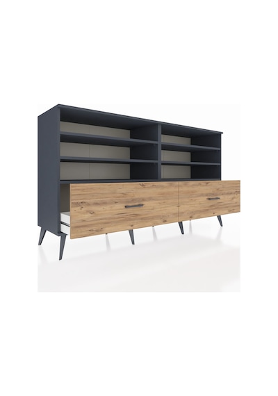 Hyperion Konsol 6 Raflı 2 Çekmeceli 176x44x99 Antrasit-antrasit/ Antrasit-antrasit/çam Hyperion Konsol 6 Raflı 2 Çekmeceli 176x44x99 Antrasit-antrasit/ Antrasit-antrasit/çam