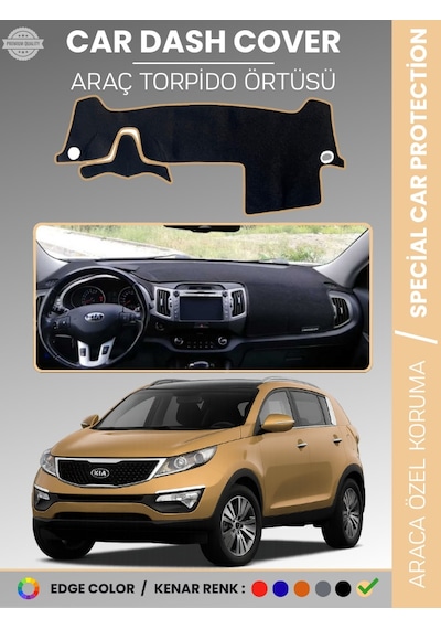 Kia Sportage 2010-2016 Torpido Örtüsü Ön Panel Halı Torpido Koruma Tam Uyum Araca Özel Kaymaz - 789 Stiloto