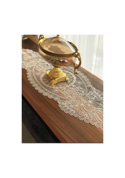 Krem Renk Runner 115x35cm Diğer