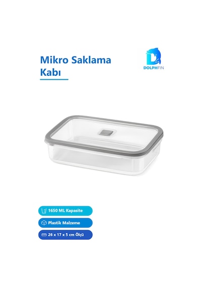 Mikro Saklama Kabı 1650 Ml Çok Renkli Plastik
