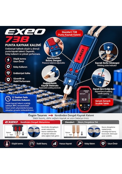 Exeo 801d 12 Kw Pil Puntalama Makinesi Kapasitif Spot Punta Kaynak Makinesi