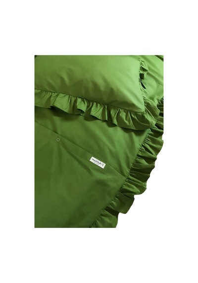 Fırfırlı Nevresim Takımı Sweet Green Tek Kişilik 2 Parça 160 X 220 Cm Yeşil