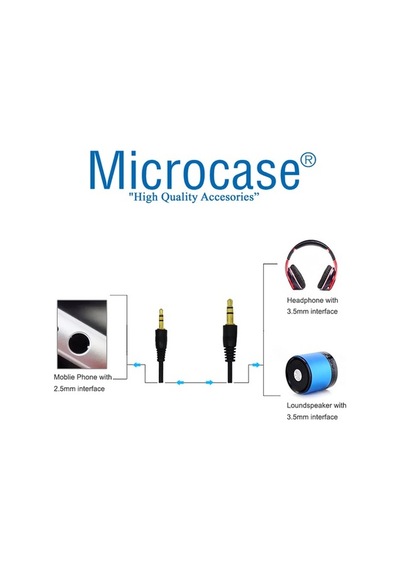 2.5 Mm To 3.5 Mm Aux, Kulaklık Bağlantı Kablosu 1.5 Metre Al2307