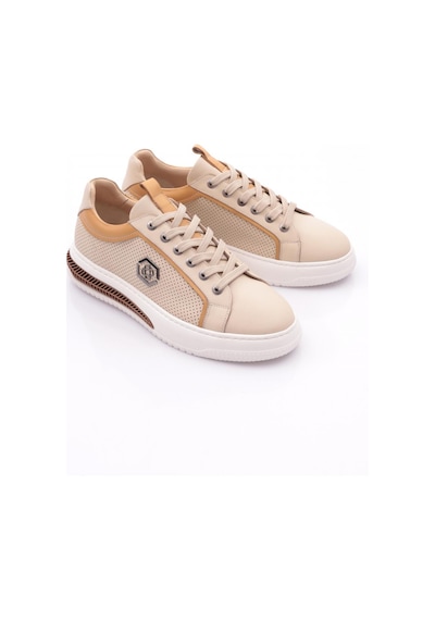 Dgn 6235 Erkek Bağcikli Sneakers Ayakkabi Bej