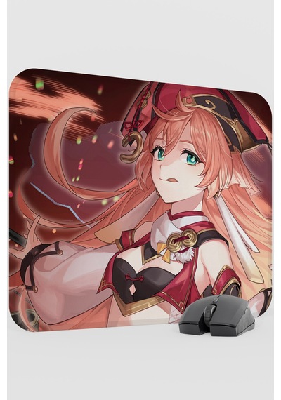 Yanfei Genshin Impact Anime Oyuncu V1 - 48x40 Xl Gaming Mouse Pad Fare Altlığı