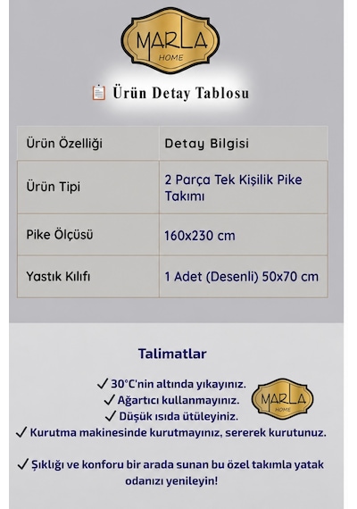 Tek Kişilik Pike Takımı 160x230 Cm Çok Amaçlı Yatak Örtüsü & Battaniye Gri