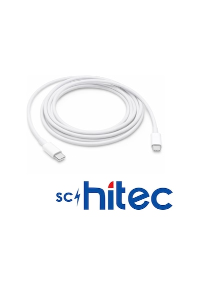 Schitec 60w Type-c To Type-c Data Ve Hızlı Şarj Kablosu Telefon, Tablet, Laptop Uyumlu Beyaz Sk004
