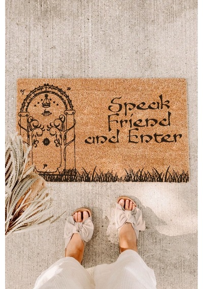 Speak Friend And Enter Yüzüklerin Efendisi Koko Kapı Önü Paspası Tek Renk
