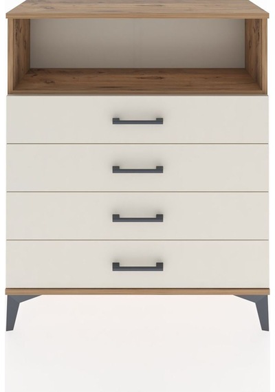 Arges Şifonyer Tek Raflı 4 Çekmeceli 88x30x106 Çam-aytaşı Atlas Çam