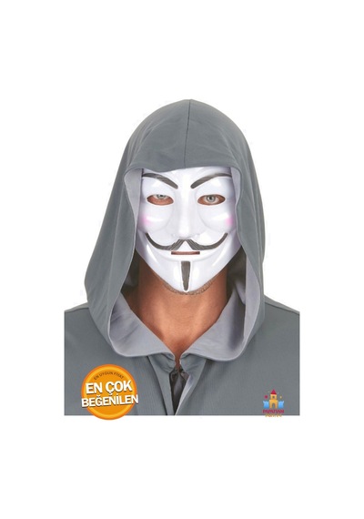 Kaliteli V For Vendetta Maskesi Seti - İkonik Parti Maskeleri Diğer