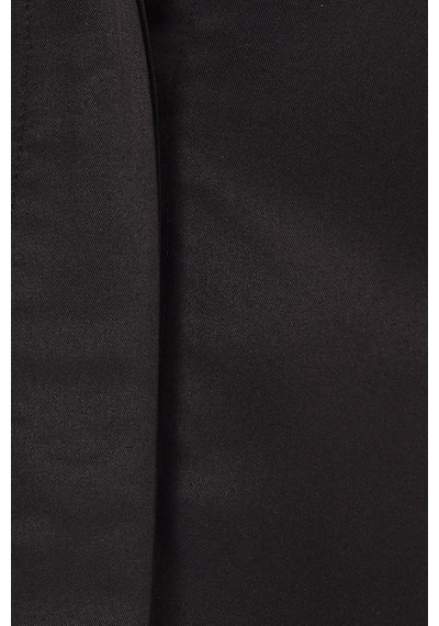 Tudors Kadın Slim Fit Dar Kesim Vucüda Oturan Uzun Kollu Gizli Düğme Detaylı Siyah Basic Gömlek-35321 Siyah