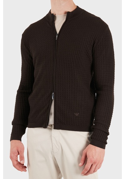 Emporio Armani Logolu % 100 Yün Regular Fit Bisiklet Yaka Hırka Erkek Hırka Em006315 Af27831 F6017 Koyu Kahve Koyu Kahverengi Emporio Armani Logolu % 100 Yün Regular Fit Bisiklet Yaka Hırka Erkek Hırka Em006315 Af27831 F6017 Koyu Kahve Koyu Kahverengi