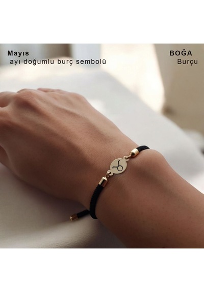 Mayıs Ayı Doğumları İçin Oval Motifli İpek Örgülü 14 Ayar Altın Plakalı Hediye Bileklik-320ay-siyah Altın Mayıs Ayı Doğumları İçin Oval Motifli İpek Örgülü 14 Ayar Altın Plakalı Hediye Bileklik-320ay-siyah Altın
