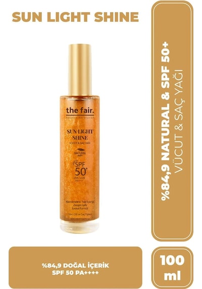 The Fair Sun Light Shine Saç ve Vücut Yağı SPF50+ 100 ML