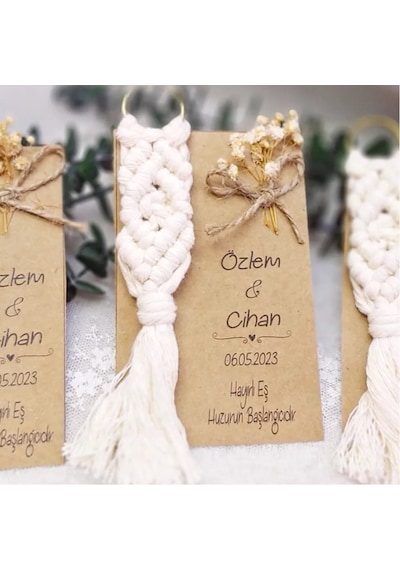 Söz Nişan Nikah Şekeri Hatıralık Kağıt Üzeri Çiçek Süslü 25 Adet