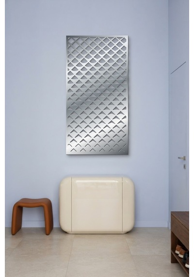 Pul Dekoratif Panel Metal Duvar Tablosu - Duvar Sanatı - Duvar Dekoru - Krom